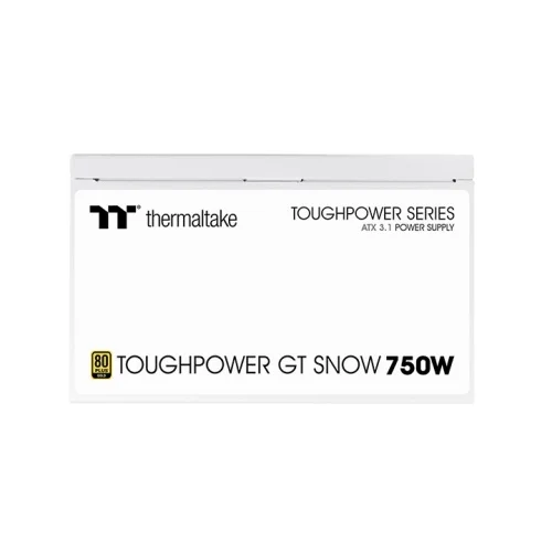 Захранващ блок Thermaltake Toughpower GT 750W Snow ATX 3.1, 750W, Gold, напълно модулен, бял