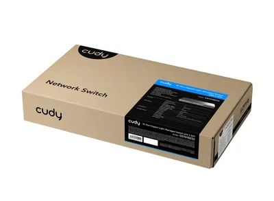 Cudy GS1016ES2 16-Port Gigabit Light Managed Switch with 2 SFP, 19 inch, 16 Gigabit RJ45 Ports + 2 SFP Slots, Rack-mountable Steel Case