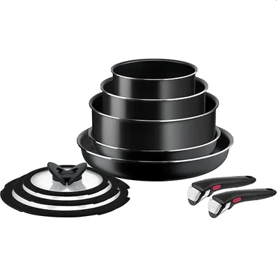 Tefal L1539053 Easy Cook & Clean 10pcs set : FP24/28 + SCP 16/20 with lids + sautepan 24 with lid  + 2 handles