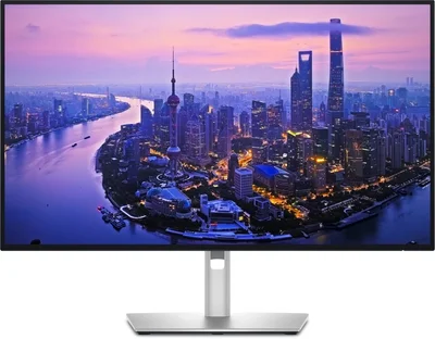 Монитор Dell UltraSharp U2725QE 27" IPS 4K UHD 120Hz, 5ms, 3000:1, 450cd/m2, DCI-P3 99%, HDR, Thunderbolt хъб, Power Delivery 140W, RJ45, регулируема височина, Pivot, Swivel, Tilt, сив
