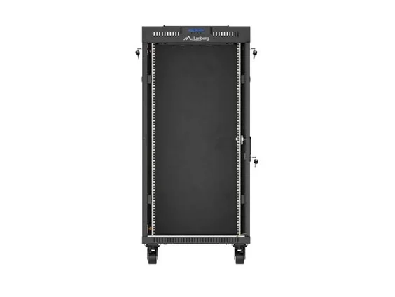 Lanberg Rack Cabinet 19" Free-Standing 24U/600X800 (FlAT Pack) With Glass Door LCD Black V2
