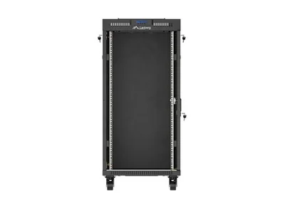 Lanberg Rack Cabinet 19" Free-Standing 24U/600X800 (FlAT Pack) With Glass Door LCD Black V2