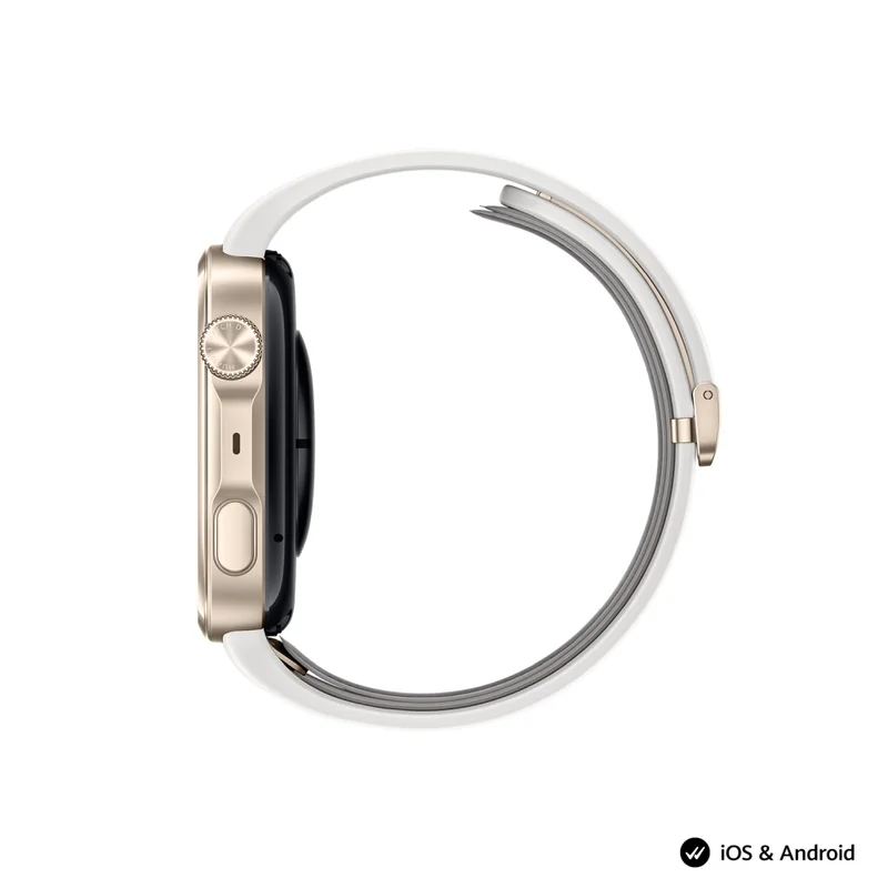 Смарт часовник HUAWEI – Watch D3 Riva-B19, 1.92" AMOLED LTPO, Gold, HarmonyOS, 540 mAh (с Huawei FreeBuds 7i, бели)