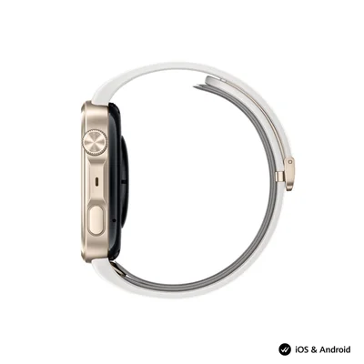 Смарт часовник HUAWEI – Watch D3 Riva-B19, 1.92" AMOLED LTPO, Gold, HarmonyOS, 540 mAh (с Huawei FreeBuds 7i, бели)