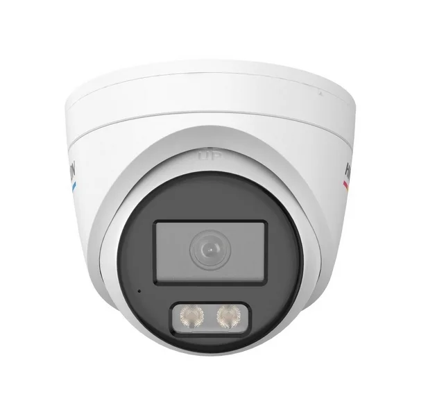 HikVision 4 MP ColorVu 3.0 Fixed Turret Network Camera, 2.8 mm, F1.0, IR, White Light up to 30m, H.265+, IP67, built-in microphone, 12Vdc/PoE 6W