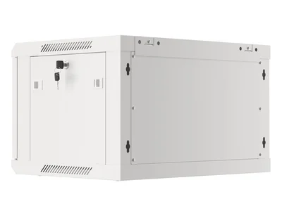 Lanberg rack cabinet 19" wall-mount 6U/600x450 for self-assembly with metal door grey (flat pack)