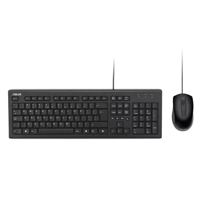 Asus U2000 KEYBOARD+MOUSE/BK/UI//WIN11/COPILOT, Wired, Black