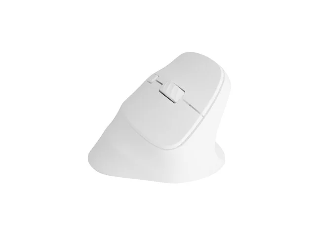 Мишка вертикална безжична Natec Crake 2, 2400 DPI, Bluetooth 5.2 + 2.4 GHz, бяла