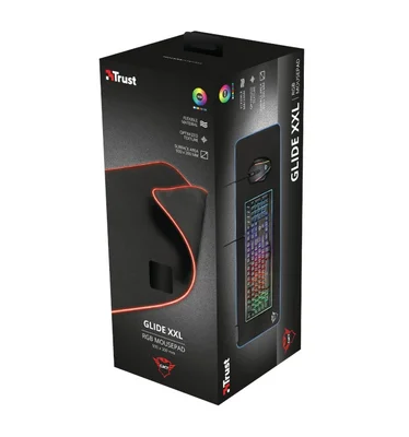 Геймърска подложка за мишка TRUST GXT 764 Glide-Flex XXL RGB, 930x300x3 mm, черен