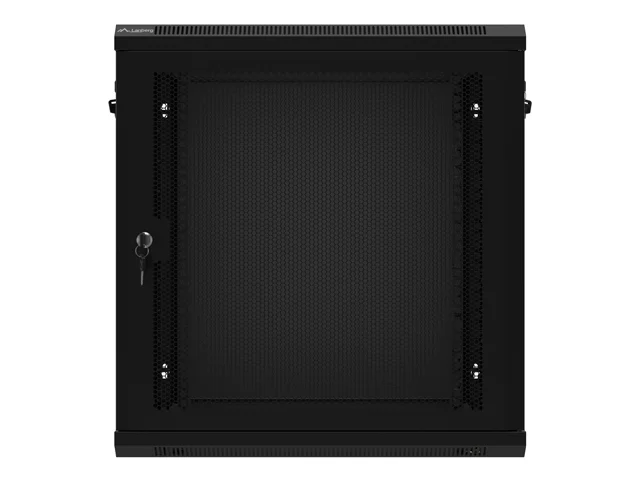 Lanberg rack cabinet 19" wall-mount 12U/600x450 with perforated door black (flat pack)