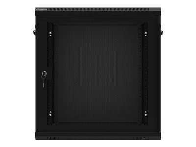 Lanberg rack cabinet 19" wall-mount 12U/600x450 with perforated door black (flat pack)