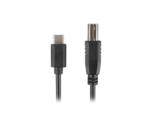 USB кабел Lanberg USB-C (M) към USB-B (M) 2.0, феритен, 3m, черен