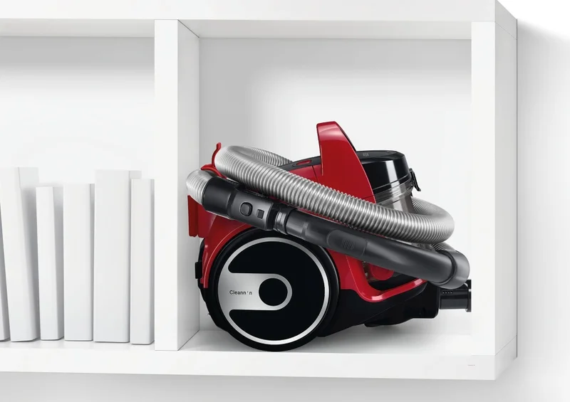 Bosch BGC05AAA2, Vacuum Cleaner, 700 W, Bagless type, 1.5 L, 78 dB(A), Energy efficiency class A, chili red/black