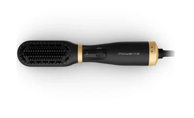 Електрическа четка за изправяне на коса Rowenta Powerstraight Air UB5920F0 500W, керамично покритие, йонизираща функция, черна/златиста