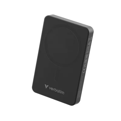 Външна батерия Verbatim Charge 'n' Go Essentials Magnetic Wireless 10000mAh Черен