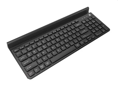 Клавиатура NATEC Felimare безжична Bluetooth + 2.4 GHz, US layout, поставка за телефон/таблет, черна