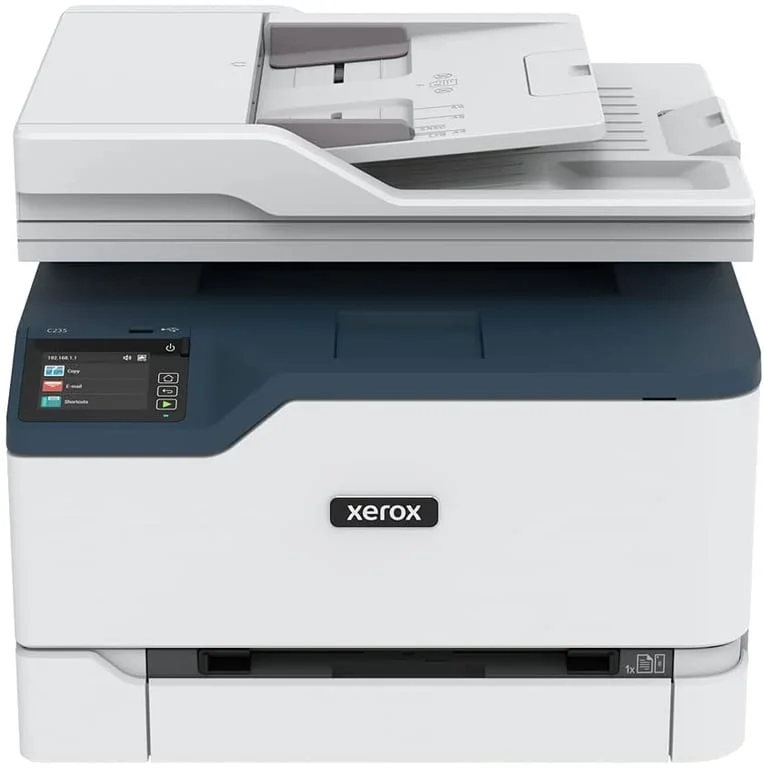 Xerox C235 A4 multifunction printer 22ppm. Duplex, network, wifi, USB, 2.4" colour touch screen, 250 sheet paper tray
