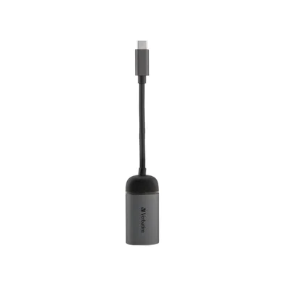 Адаптер USB-C към Gigabit Ethernet Verbatim 10 см, сребрист