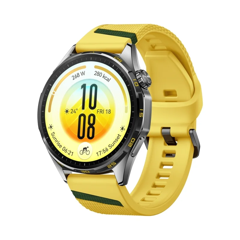 Смарт часовник HUAWEI Watch GT 7 Atum-B39FY, 1.47" дисплей, HarmonyOS 6.1, сив корпус, жълта каишка