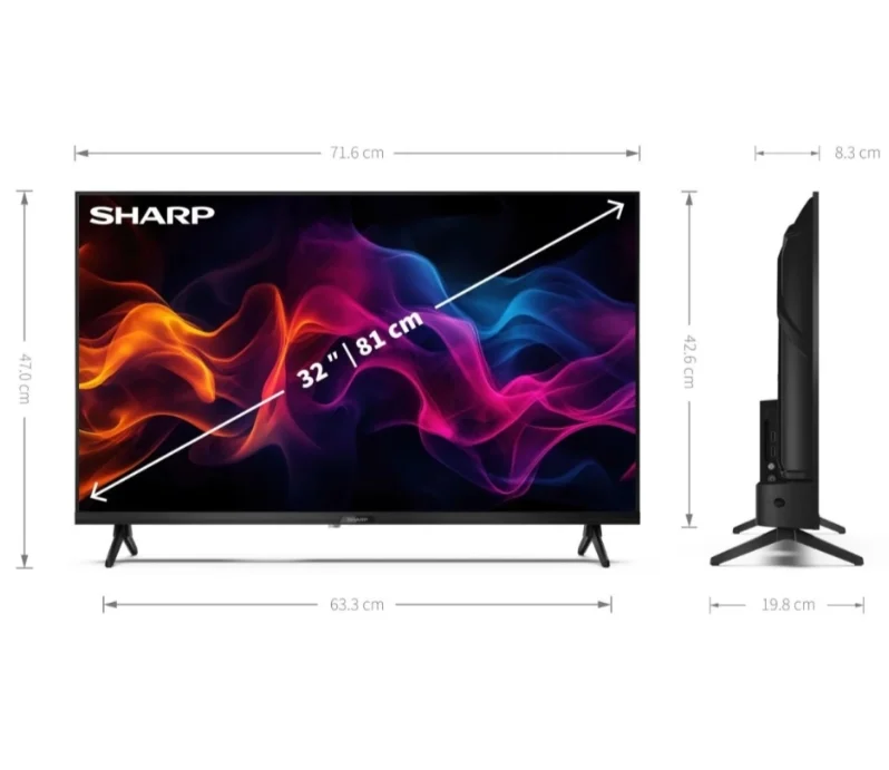 Телевизор Sharp 32GF3265E 32" Full HD QLED Google TV