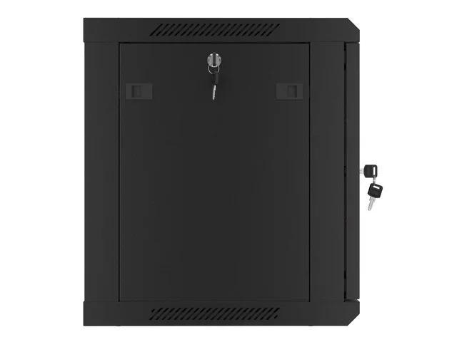 Lanberg rack cabinet 19" wall-mount 9U/600x450 for self-assembly with metal door  black (flat pack)