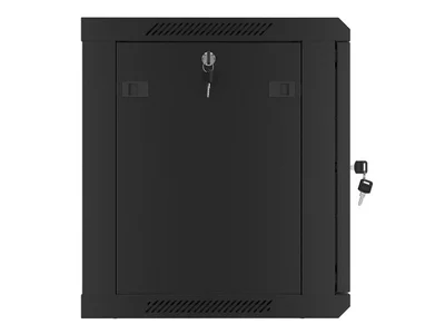 Lanberg rack cabinet 19" wall-mount 9U/600x450 for self-assembly with metal door  black (flat pack)