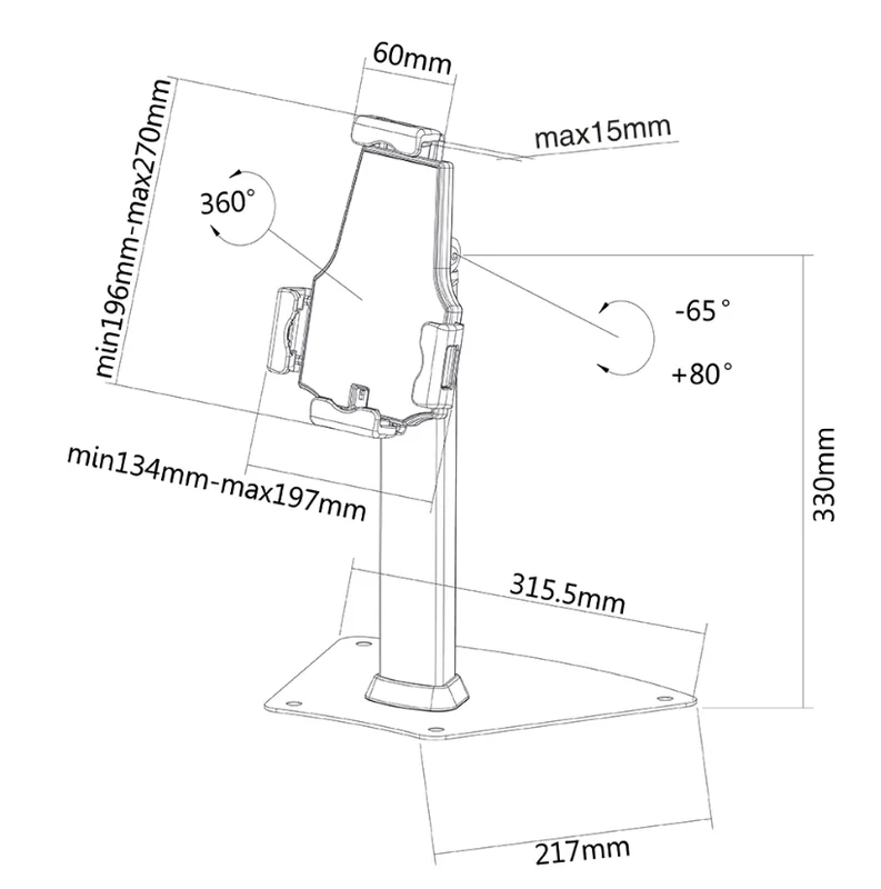 Neomounts Tablet & Smartphone Arm (universel for all tablets & smartphones)