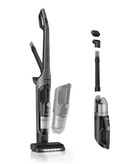 Вертикална прахосмукачка Bosch – BHH4GN28, Flexxo 2-в-1, 28V, 79 dB, с LED четка, сивa