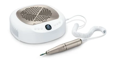 Beurer MP 200 Manicure/pedicure station - 3 functions in one device: Nail cutter, UV/LED lamp and nail dust extractor; up to 26,000 rpm; 9 high-quality attachments; For artificial nail modelling