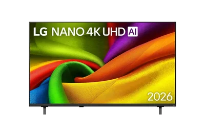LG 55NU8E0B3LA, 55" 4K HDR UHD, 3840x2160, DVB-T2/C/S2, AI Alpha 7, HDR 10, webOS 26, ThinQ AI, VRR, ALLM, HGiG, WiFi, Clear Voice, 4K Super Upscaling, Bluetooth 5.3, Hdmi e-ARC , CI, LAN, AirPlay2, AI Sound Pro, Google Cast, 2 Pole stand, Black