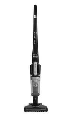 Rowenta RH6545WH, AIR FORCE EXTREME, cyclonic technology, 14.4V  lithium ion battery, up to 30 min. running time, 5 h recharging time, Head with LED, dust container capacity: 0.65 L, 80 dB(A), black