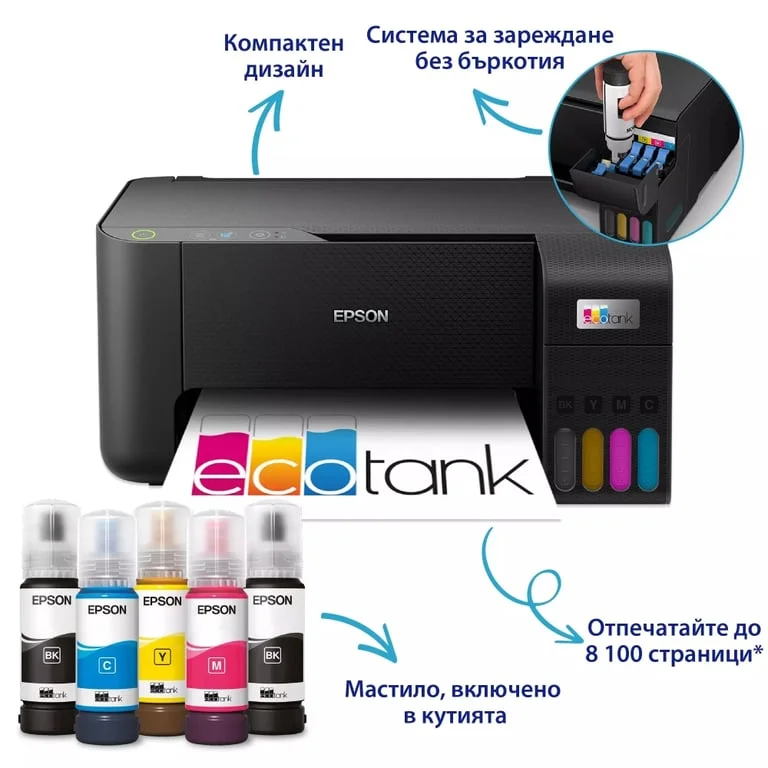 Мастилоструйно мултифункционално устройство Epson EcoTank L3230