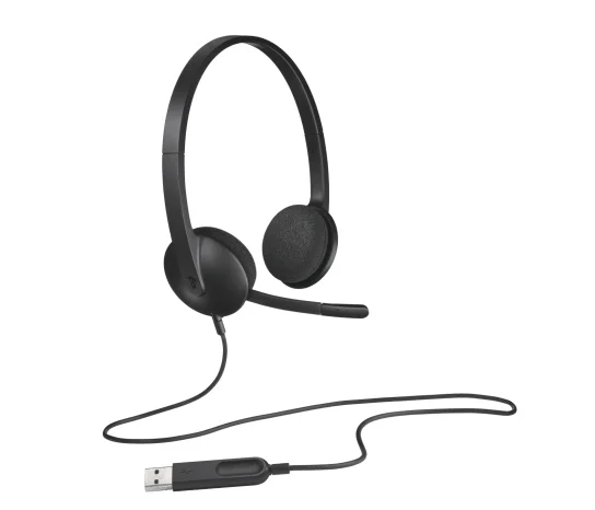 Слушалки Logitech H340 USB, черен