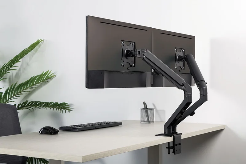 Neomounts Flat Screen Desk Mount (stand/grommet) for 2 screens