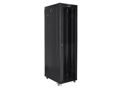 Lanberg rack cabinet 19" free-standing 47U/800x1000 (flat pack) with glass door lcd black v2