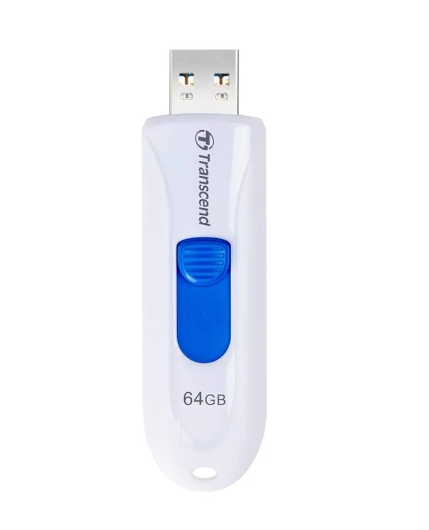 USB флашка Transcend 64GB USB 3.1, бяла