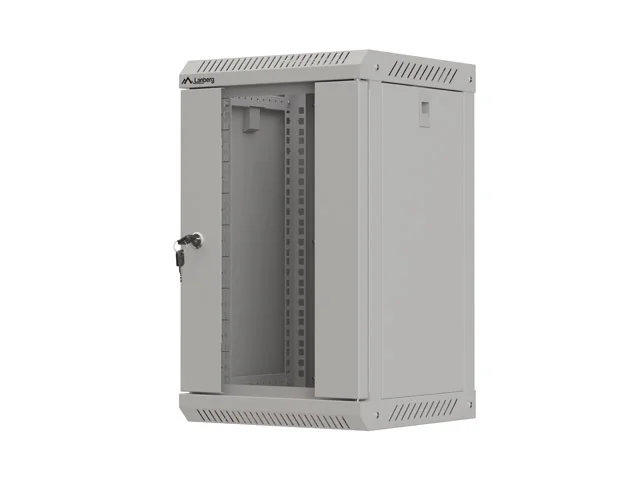 Lanberg rack cabinet 10" wall-mount 9U/300x300 (flat pack) with glass door grey