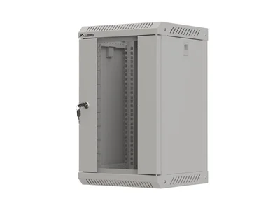 Lanberg rack cabinet 10" wall-mount 9U/300x300 (flat pack) with glass door grey