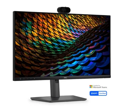 Dell P2426HEB, 23.8" Conferencing Monitor, IPS Anti-Glare, 5ms, 120 Hz, 1500:1, 300 cd/m2, FHD 1920x1080, 99% sRGB, HDMI, Display Port, USB-C Hub, RJ45, Webcam, Mic, Speacers, KVM Switch, PD 90W, Height Adjustable, Pivot, Swivel, Tilt, Black