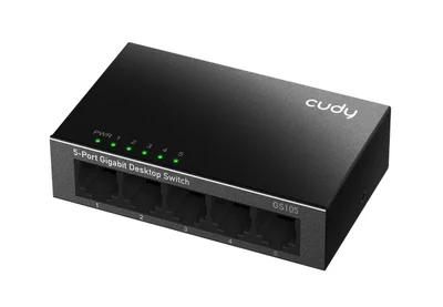 Cudy GS105 5-Port Gigabit Metal  Switch, 5 10/100/1000M RJ45 Ports, Desktop Metal Case