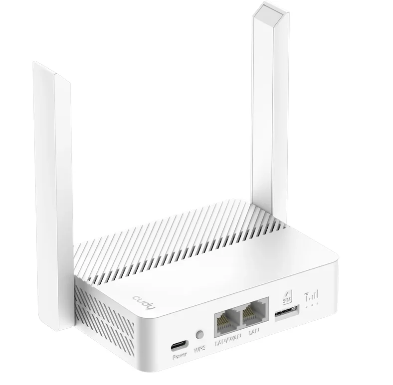Cudy LT300 Wi-Fi 4G LTE Cat4  Router N300, 300Mbps Wi-Fi, 2 10/100M RJ45 Ports, Nano SIM Slot