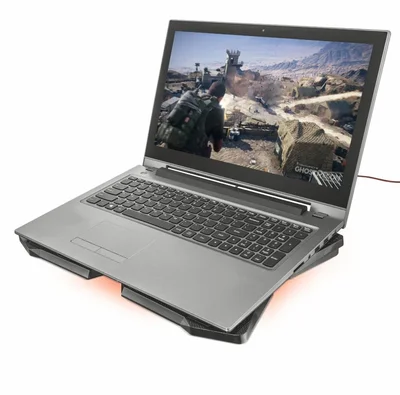 Охлаждаща стойка за лаптоп TRUST GXT 278, 12"-17.3", 4 вентилатора, LED осветление, черен