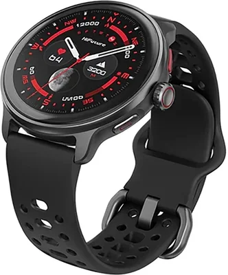 HiFuture Vela Black, 1.43" AMOLED , GPS +Compass + Altimeter, 466*466, Support Local Music(100M Space), Support AI Coach for Training, Powered by Dual Core, Bluetooth Call, 5ATM Waterproof,  24/7 True Heart Rate & Blood, Oxygen Sensor, Up to 10days daily