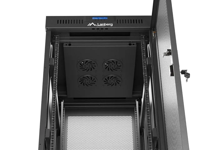 Lanberg rack cabinet 19" free-standing 32U/600X800 (FLAT PACK) with mesh door LCD black