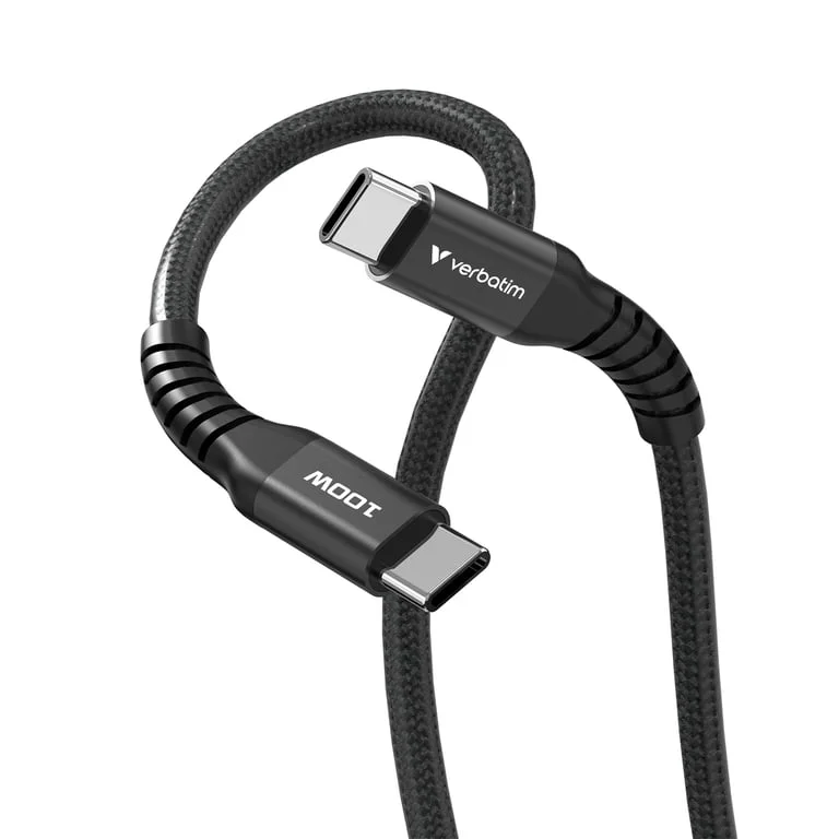 USB-C кабел Verbatim Sync & Charge Magnetic 100W 1.2 м - Черен