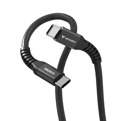 USB-C кабел Verbatim Sync & Charge Magnetic 100W 1.2 м - Черен