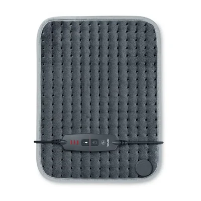 Beurer HK SE Cosy and soft heat pad;  3 temperature settings, automatic switch off after 90 min; washable on 30°; Gray
