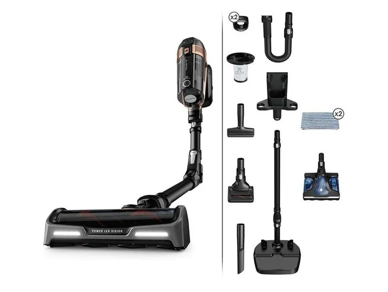 Вертикална прахосмукачка Rowenta – RH99G1WO VERSATILE X-FORCE 15.60 AQUA Animal, 480W, 32.4V, 230AW, черна