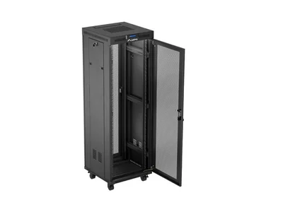 Lanberg rack cabinet 19" free-standing 37U/600X600 (FLAT PACK) with mesh door LCD black