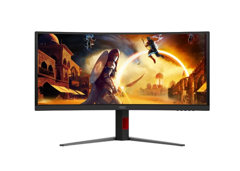 AOC CU34G4CA, 34" Curved 1500R, Fast VA, WLED, 3440x1440@180Hz, 1ms GtG, 0.5ms MPRT, 450cd m/2, 3000:1, Adaptive Sync, FlickerFree, Low Blue Light, Tilt, Height Adjust, Swivel, 2xHDMI, DP, USB hub